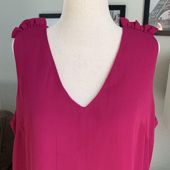The Vanity Room A-line v-neck sleeveless dress sz large - Picture 5 of 10